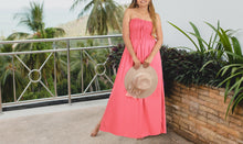 Load image into Gallery viewer, LA LEELA Women's Tube Dress Maxi Solid Smock Punch Plain P00760