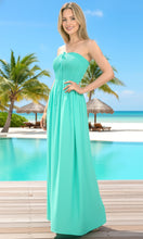 Load image into Gallery viewer, LA LEELA Evening Beach Swimwear Rayon Solid Swimwear P00764