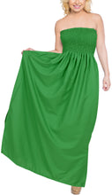 Cargar imagen en el visor de la galería, LA LEELA Evening Beach Swimwear Rayon Tube Dress Green P00765
