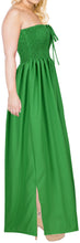 Cargar imagen en el visor de la galería, LA LEELA Evening Beach Swimwear Rayon Tube Dress Green P00765