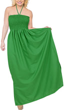 Cargar imagen en el visor de la galería, LA LEELA Evening Beach Swimwear Rayon Tube Dress Green P00765