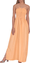 Load image into Gallery viewer, LA LEELA Women's One Size Beach Dress Tube Dress Peach P00774