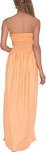 Load image into Gallery viewer, LA LEELA Women's One Size Beach Dress Tube Dress Peach P00774