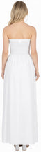 Load image into Gallery viewer, LA LEELA Long Maxi Solid Color Tube Dress For Women Everyday White Casual P00775