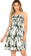 Load image into Gallery viewer, LA LEELA Women's Tube Dress Club Midi Dress One Size Metal Tie Dye P00804