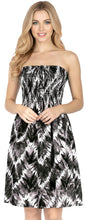 Load image into Gallery viewer, LA LEELA Women's Tube Dress Mini Top Backless One Size Chevron Black P00840