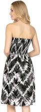 Load image into Gallery viewer, LA LEELA Women's Tube Dress Mini Top Backless One Size Chevron Black P00840
