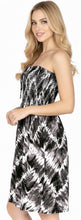 Load image into Gallery viewer, LA LEELA Women's Tube Dress Mini Top Backless One Size Chevron Black P00840