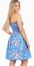 Load image into Gallery viewer, LA LEELA Women's Summer Boho Beach Smocked Mini Swing Dress Tube Top Strapless Dresses for Women One Size Arctic, Checks P00861