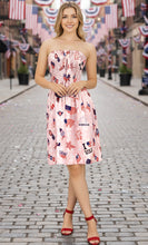 Load image into Gallery viewer, LA LEELA American Flag Print Tube Dress For Women Beachwear Female P00897