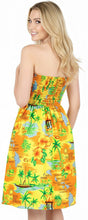 Load image into Gallery viewer, LA LEELA Women's Tube Dress Top Dress Evening One Size Yellow Island P00944