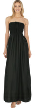 Load image into Gallery viewer, LA LEELA Long Maxi Solid Color Tube Dress For Women Everyday Black Casual P01035