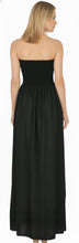 Load image into Gallery viewer, LA LEELA Long Maxi Solid Color Tube Dress For Women Everyday Black Casual P01035