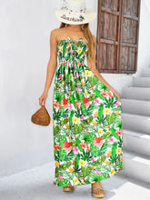 Load image into Gallery viewer, LA LEELA Women's Tube Dress Flowy Top Maxi Pearl Tropical P01046