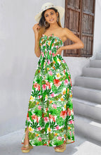 Load image into Gallery viewer, LA LEELA Women's Tube Dress Flowy Top Maxi Pearl Tropical P01046