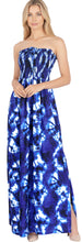 Load image into Gallery viewer, LA LEELA Long Maxi Tie-Die Feel Tube Dress For Women P01072