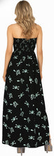 Load image into Gallery viewer, LA LEELA Women's Halloween Pirates Evening Skull Party Halter Caribbean Pirate Maxi Dress Elastic Tube Top for Women One Size Crossbones Scary Black P01085