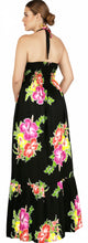 Load image into Gallery viewer, La Leela Resort Chic Tropical Multi, Hibiscus Print Long Dress P01118