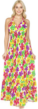 Load image into Gallery viewer, LA LEELA Long Maxi Tie-Die Feel Tube Dress For Women Pink, Floral P01125