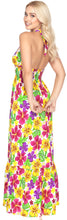 Load image into Gallery viewer, LA LEELA Long Maxi Tie-Die Feel Tube Dress For Women Pink, Floral P01125