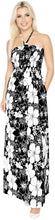 Load image into Gallery viewer, LA LEELA Long Maxi Floral Tube Maxi Dress For Women Black P01126