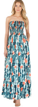 Load image into Gallery viewer, LA LEELA Long Maxi Floral Halter Neck Tube Maxi Dress For Women P01127
