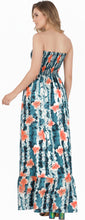 Load image into Gallery viewer, LA LEELA Long Maxi Floral Halter Neck Tube Maxi Dress For Women P01127