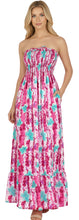 Load image into Gallery viewer, LA LEELA Long Maxi Floral Halter Neck Tube Maxi Dress For Women P01129