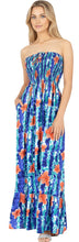 Load image into Gallery viewer, LA LEELA Long Maxi Floral Halter Neck Tube Maxi Dress For Women P01130