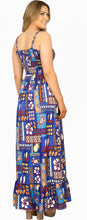 Load image into Gallery viewer, LA LEELA Women's Tube Dress Maxi Boho Flowy Evening Frill Dress Sky P01131