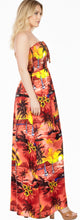 Load image into Gallery viewer, LA LEELA Long Maxi Tropical Palm Tree Print Tube Dress Women P01136