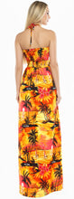 Cargar imagen en el visor de la galería, LA LEELA Long Maxi Tropical Palm Tree Print Tube Dress Women P01138