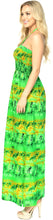 Load image into Gallery viewer, LA LEELA Women's Tube Dress Maxi Boho Flowy Evening Lime, Palm Trees P01141