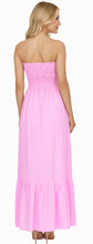 Load image into Gallery viewer, LA LEELA Long Maxi Solid Color Tube Dress For Women Everyday Dark Pink Casual P01146