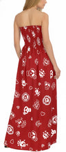 Load image into Gallery viewer, LA LEEL Beach Swimwear Soft Skull Printed Vacation Tube Dress Women Red P01154