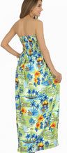 Load image into Gallery viewer, LA LEELA Soft  Printed Vacation Tube Dress Womens Grey P01156