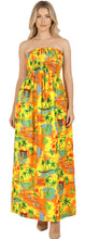 Load image into Gallery viewer, LA LEELA Soft  Printed Vacation Tube Dress Womens Sunset Orange P01157