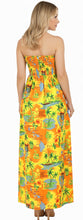 Load image into Gallery viewer, LA LEELA Soft  Printed Vacation Tube Dress Womens Sunset Orange P01157