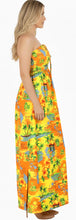 Load image into Gallery viewer, LA LEELA Soft  Printed Vacation Tube Dress Womens Sunset Orange P01157