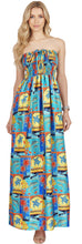 Load image into Gallery viewer, LA LEELA Long Maxi Hawaiian Halter Neck Tube Dress For Women P01161