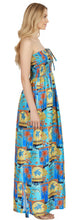 Load image into Gallery viewer, LA LEELA Long Maxi Hawaiian Halter Neck Tube Dress For Women P01161