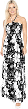 Load image into Gallery viewer, LA LEELA Long Maxi Flower Print Tube Halter Neck Maxi Dress For Women P01162