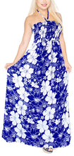 Load image into Gallery viewer, LA LEELA Long Maxi Flower Print Tube Halter Neck Maxi Dress For Women P01163