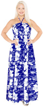 Load image into Gallery viewer, LA LEELA Long Maxi Flower Print Tube Halter Neck Maxi Dress For Women P01163