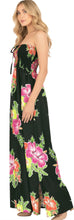 Load image into Gallery viewer, LA LEELA Long Maxi Flower Print Tube Maxi Dress For Women Pink Floral P01169