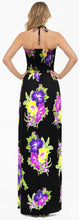 Load image into Gallery viewer, LA LEELA Long Maxi Flower Print Tube Maxi Dress For Women Black P01170