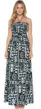 Load image into Gallery viewer, LA LEELA Long Maxi Turtle Print Feel Tube Dress For Women P01171