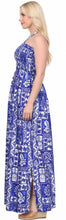 Load image into Gallery viewer, LA LEELA Women's Tube Dress Boho Flowy Maxi One Size Cobalt Tropical P01173