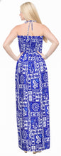 Load image into Gallery viewer, LA LEELA Women's Tube Dress Boho Flowy Maxi One Size Cobalt Tropical P01173