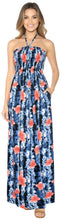 Load image into Gallery viewer, LA LEELA Women's Tube Dress Top Maxi Flowy One Size Black Floral P01175